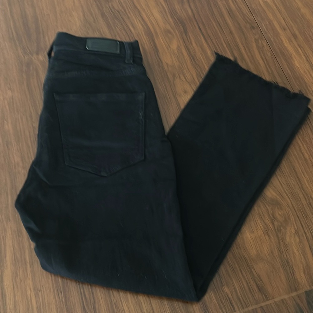 High Rise Cropped Flare Black jeans